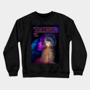 deep girl galaxy quote Crewneck Sweatshirt